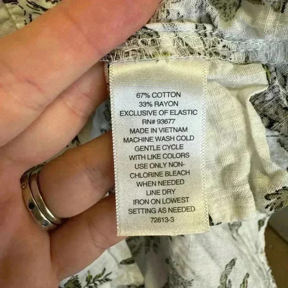 Ana pullover v neck cotton blend blouse floral print size XS - Picture 7 of 13